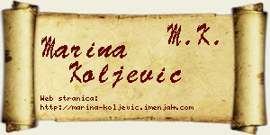 Marina Koljević vizit kartica